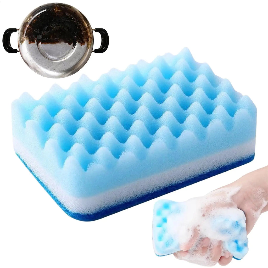 1PC Dishwashing Sponge Magic Cleaning Brush Kitchen Double-sided Decontamination Pad Washing Pot Foam Sponge Wipe Sponge Oasis Select