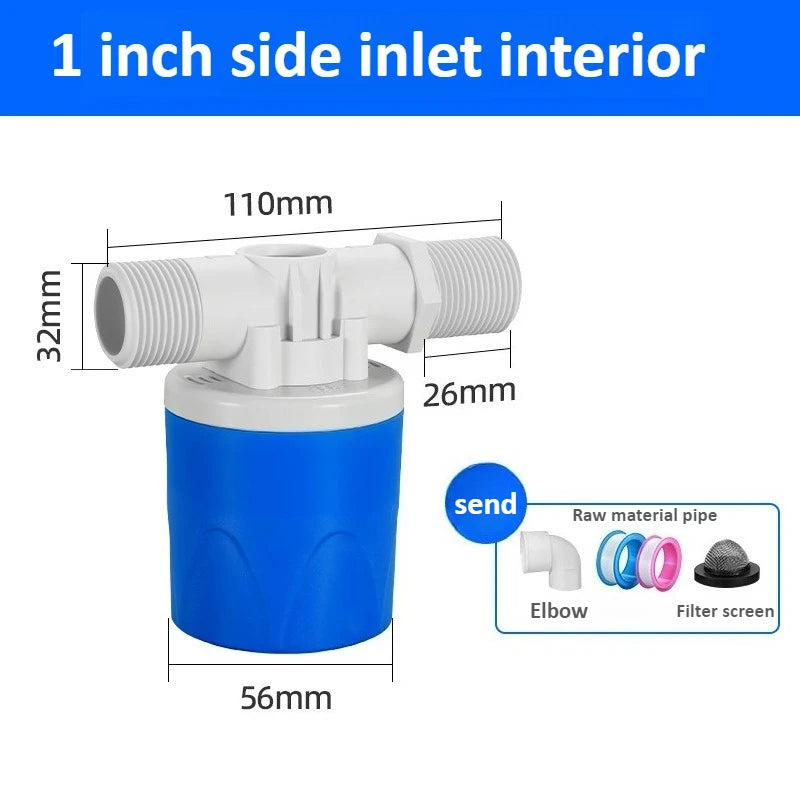 4 6 Points 1 Inch Fully Auto Float Valve Automatic Water Level Regulator Water Stop Refill Controller for Plumbing Oasis Select 1 Inch Side inflow