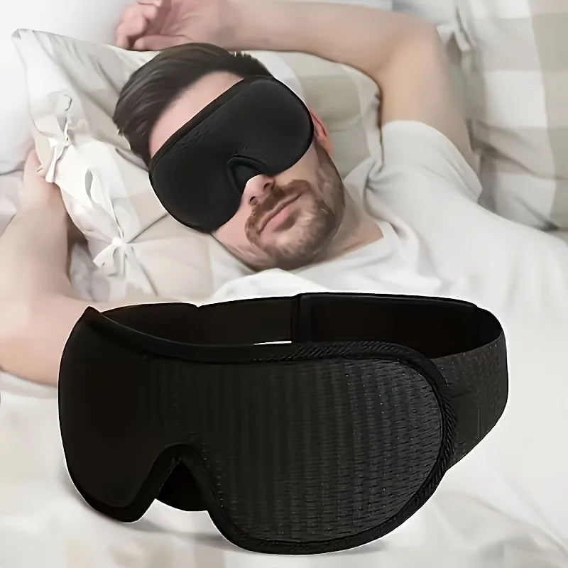 3D Sleep Eye Mask, with Adjustable Headband, Soft and Breathable Fabric, Light and Light-blocking. for Travel, Home and Office Oasis Select