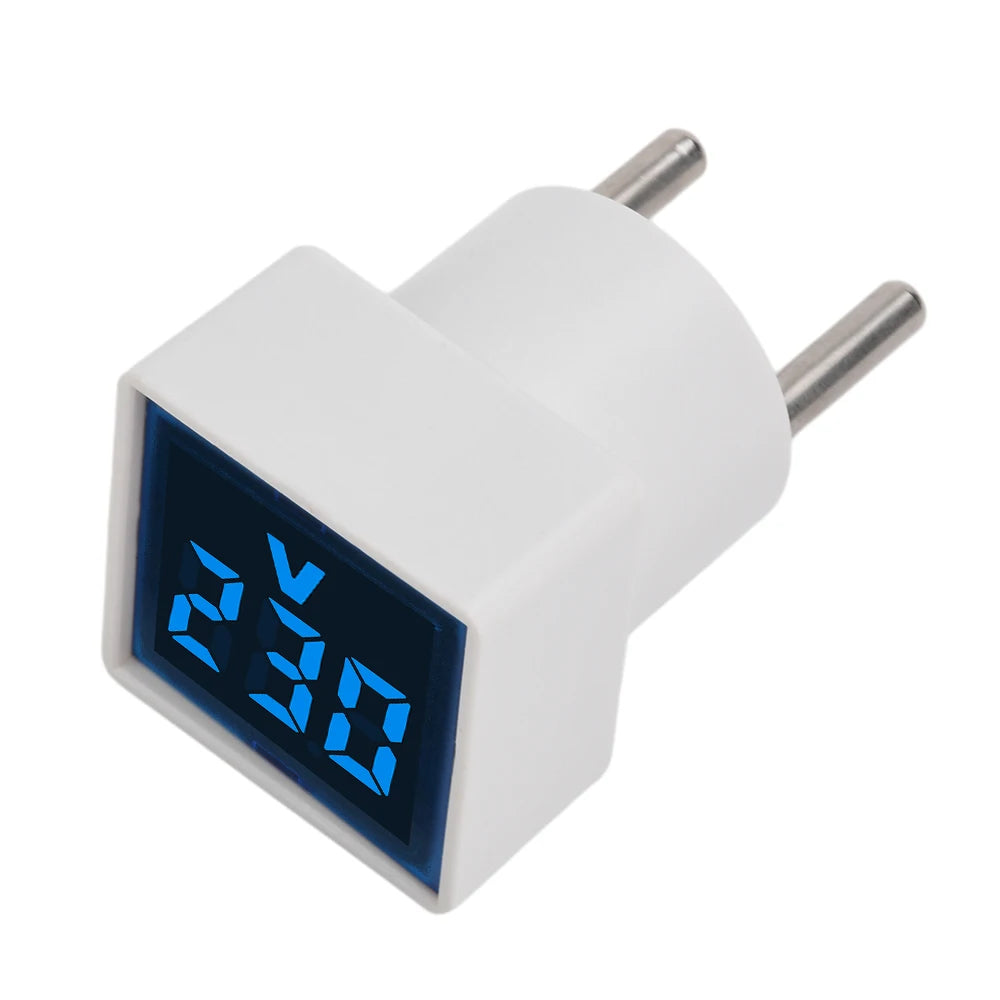 Mini Square Voltmeter AC 50V-500V Digital Voltage Tester Monitor LED Display Voltmeter Indicator Light Electrical Instruments Oasis Select Blue light