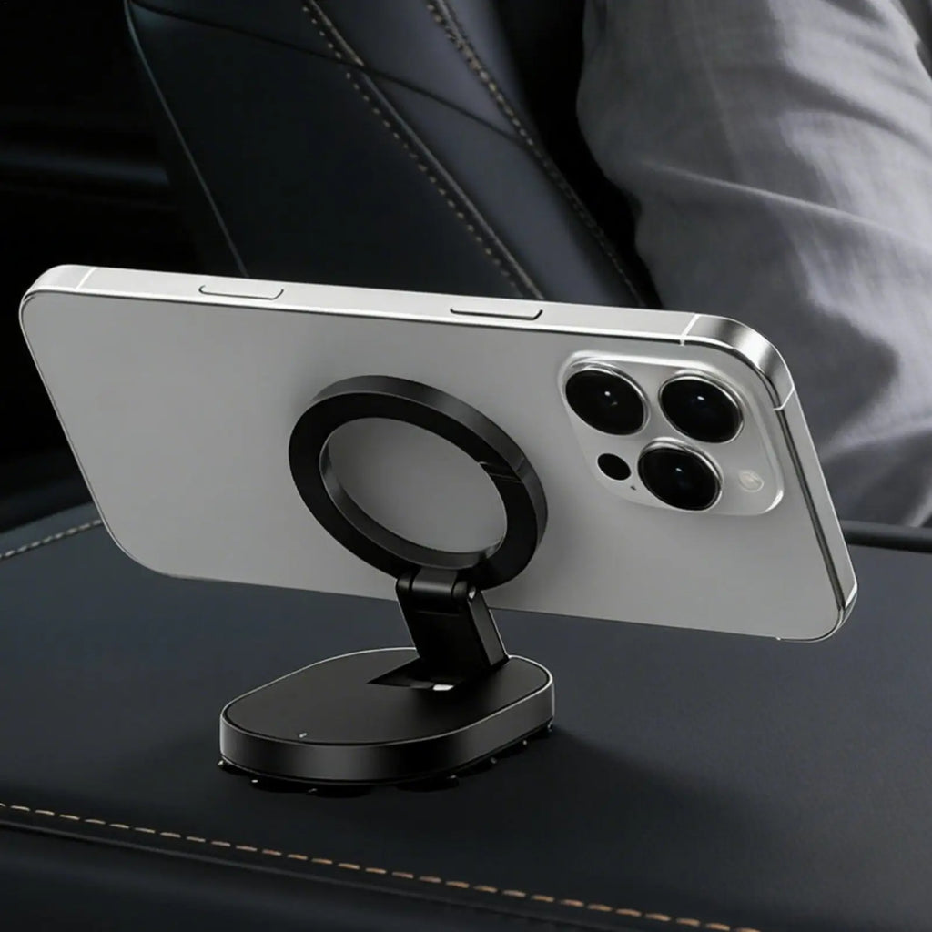 360 Degree Adjustable Car Phone Holder Mount Magnetic Phone Mount Suction Cup Automobile Navigation Stand for Home Travel Gym Oasis Select