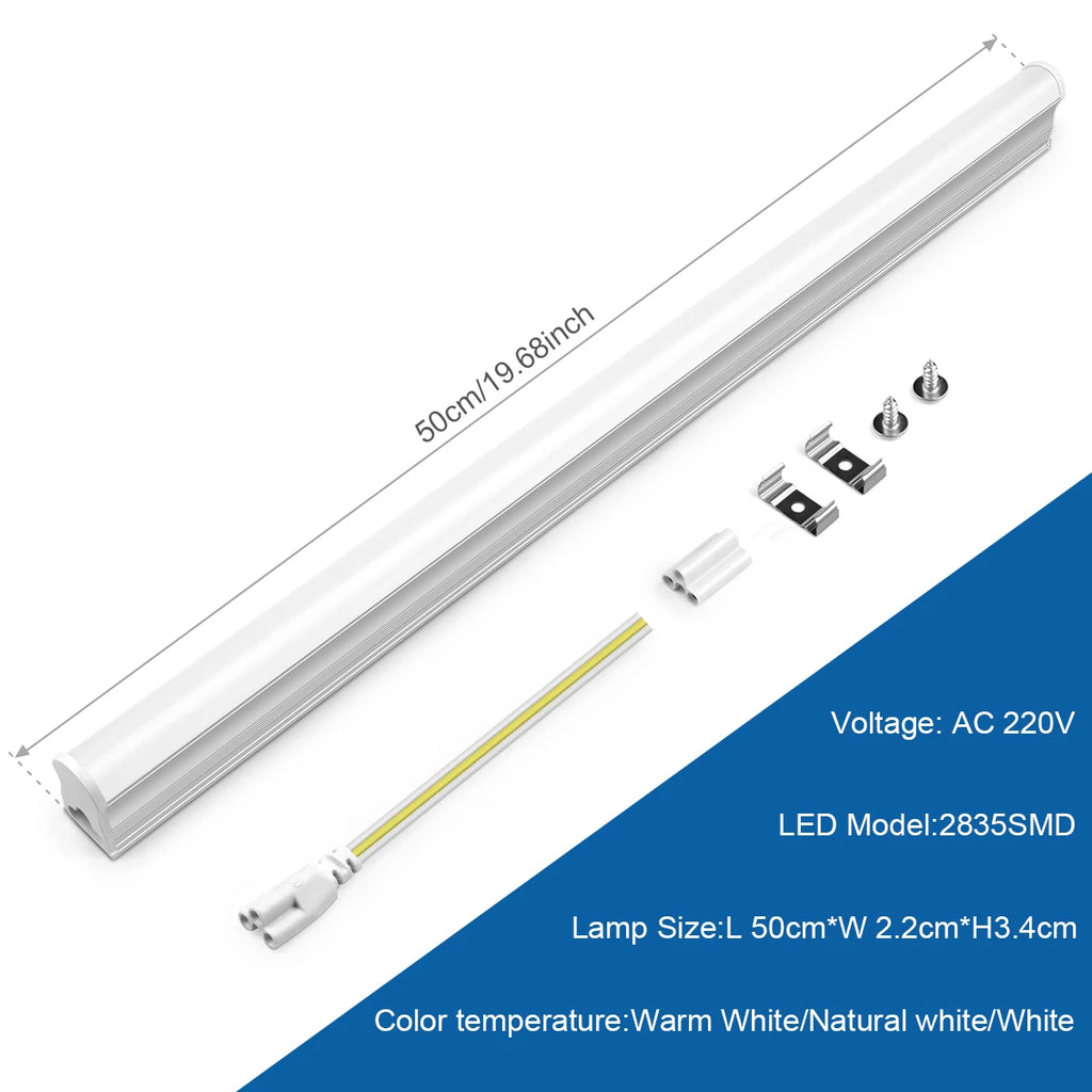 High Efficiency Saves 50% Energy T5 LED Tube 5W 50cm 2835SMD Chip,Replacement for Fluorescent Tubes Bulb,85-265V Home Lighting Oasis Select