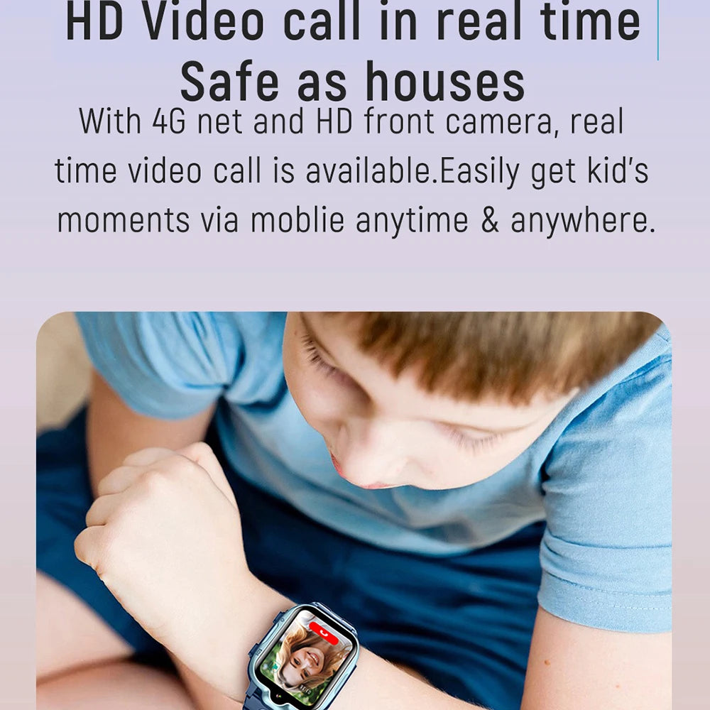 2025 New 4G Kids 1.69inch Smartwatch GPS Tracker SOS HD Video Call Touch Screen Smart Watch Waterproof Call Back Children Watch Oasis Select