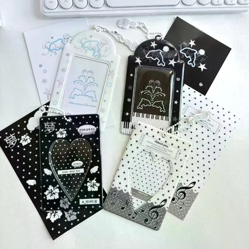 Idol Photo Card Holder Transparent Display Case for Star Chaser Campus Meal Card Storage Pendant Accessory Oasis Select