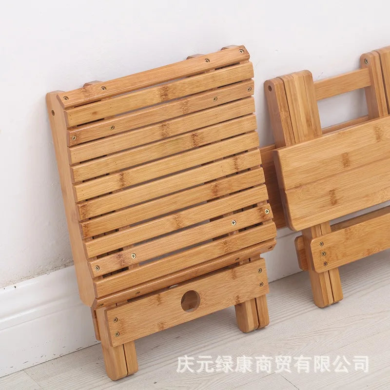 Nanzhu folding stool portable household solid wood Mazar outdoor fishing chair small bench small stool square stool wholesale Oasis Select