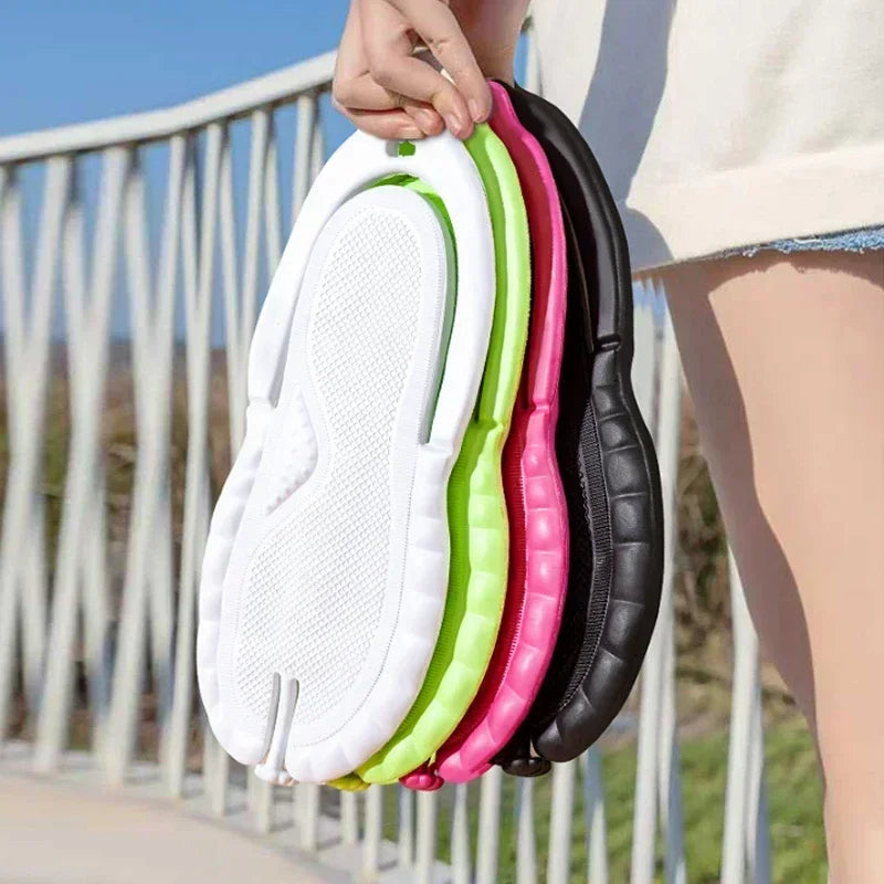 Foldable Portable Slippers for Travel Men Women Anti Slip Lightweight Flip Flops for Swimming Shower Beach Hotel Gym Use Oasis Select