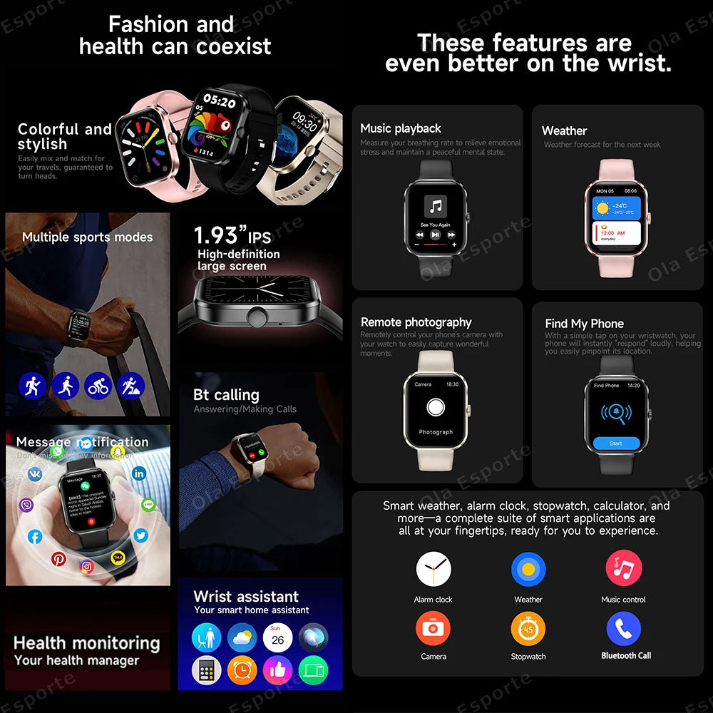 Ola Esporte Smart Watch | Bluetooth Call, AI Voice & Heart Rate