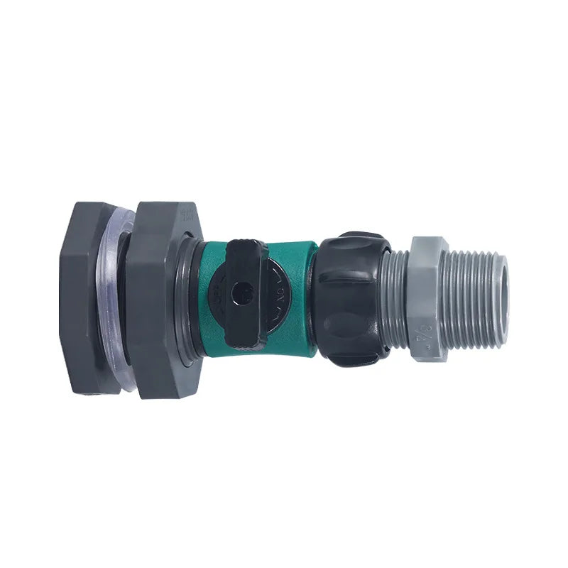 Garden Hose Pipe In-Line Faucet Tap Shut Off Valve Fitting Watering Irrigation Quick Connector With Valve Garden Gadget Oasis Select