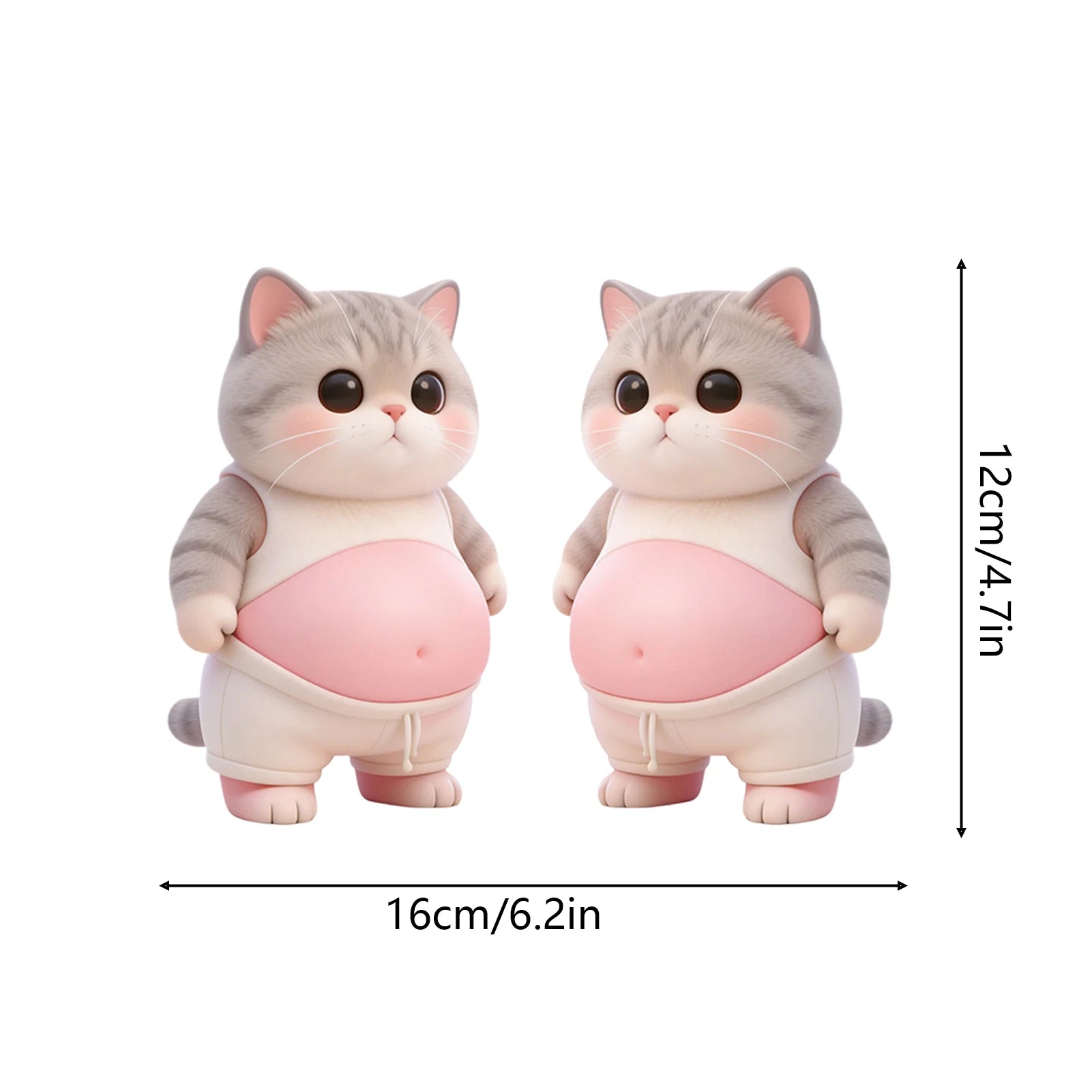 Cartoon Stickers 3D Cute Puppy Sticker Squeezeable Dogs Phone Case Decoration Children's Birthday Party Favor Festival Supplies Oasis Select cat 02