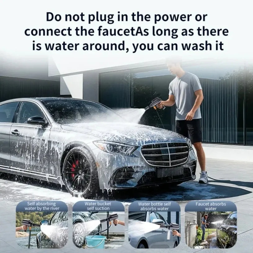 Power Wash Gun Multi-Function Nozzle Car/Floor Rechargeable Lithium Battery 4000mAh Portable High Pressure Cordless Oasis Select