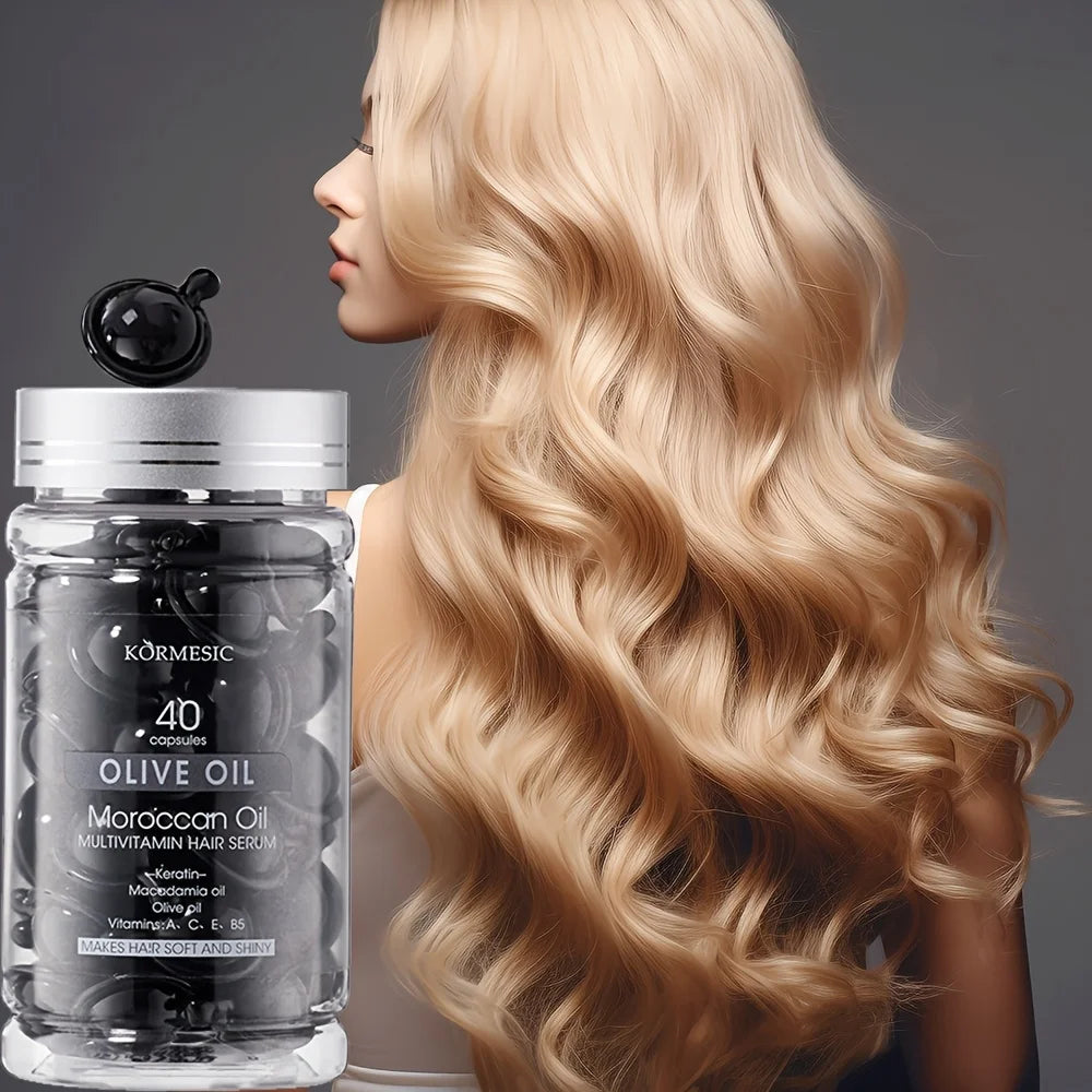 Moroccan olive oil hair care capsule essence oil can moisturize and moisturize hair to make it soft and smooth Oasis Select