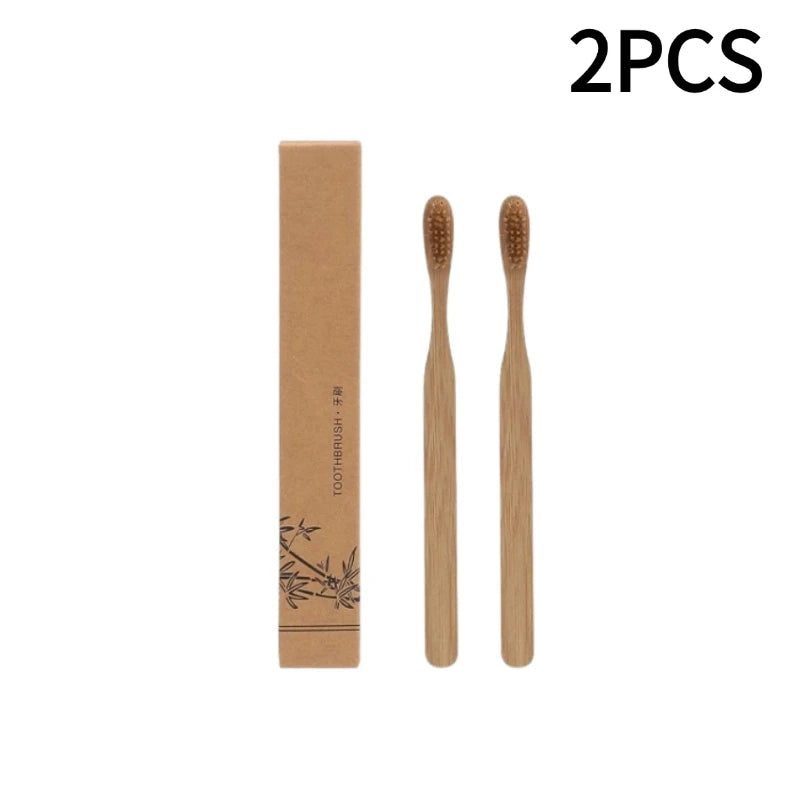 Bamboo Toothbrush Set – Soft Bristles, Travel & Eco-Friendly