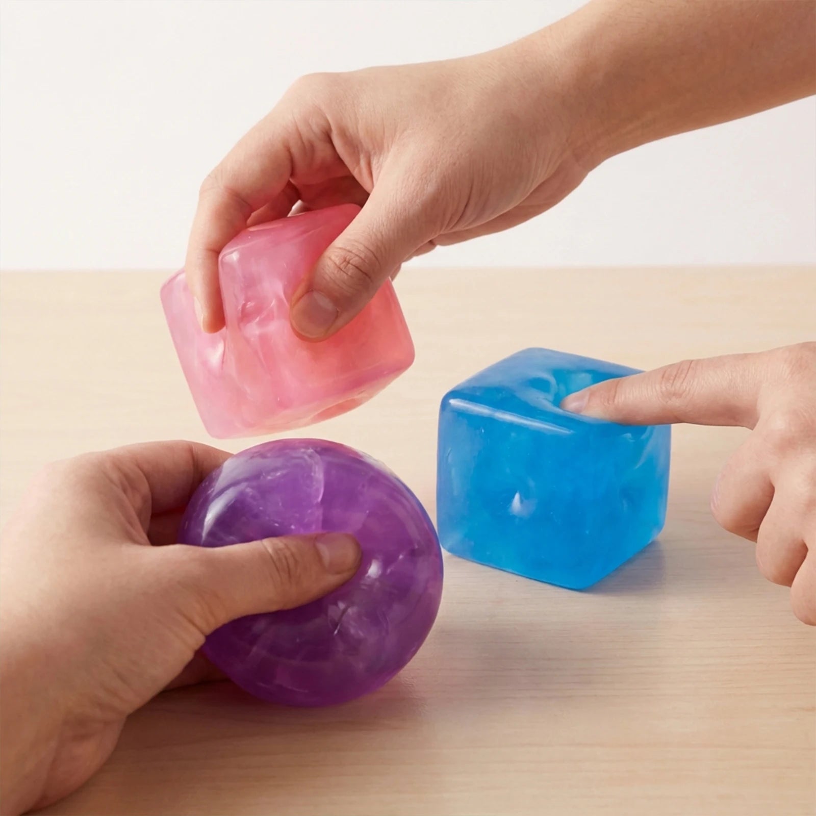 Ice Squishy Cubes Squeeze Anti Stress Slow Rebound Solid Squish Sensory Decompression Toy Office Desktop Ornaments Party Gift Oasis Select