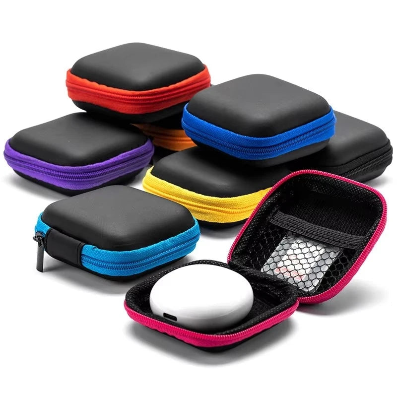 1/3Pcs Zipper Storage Bag For Wired Earphone Data Cable Mini Portable Small Square Bag For AirPods Key Money Bag Protector Case Oasis Select