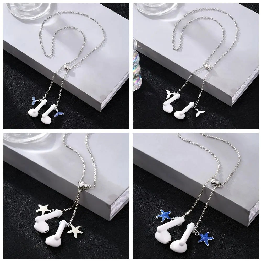 Wireless Earphone Anti-loss Necklace Women's New Design Sense Hanging Neck Wireless Earphone Anti-loss Magic Earphone Chain Oasis Select
