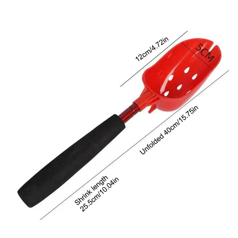 Bait Throwing Spoons Retractable Fish Bait Casting Scoop Lightweight Long Handle Non Slip Fishing Tackle Accessory Oasis Select
