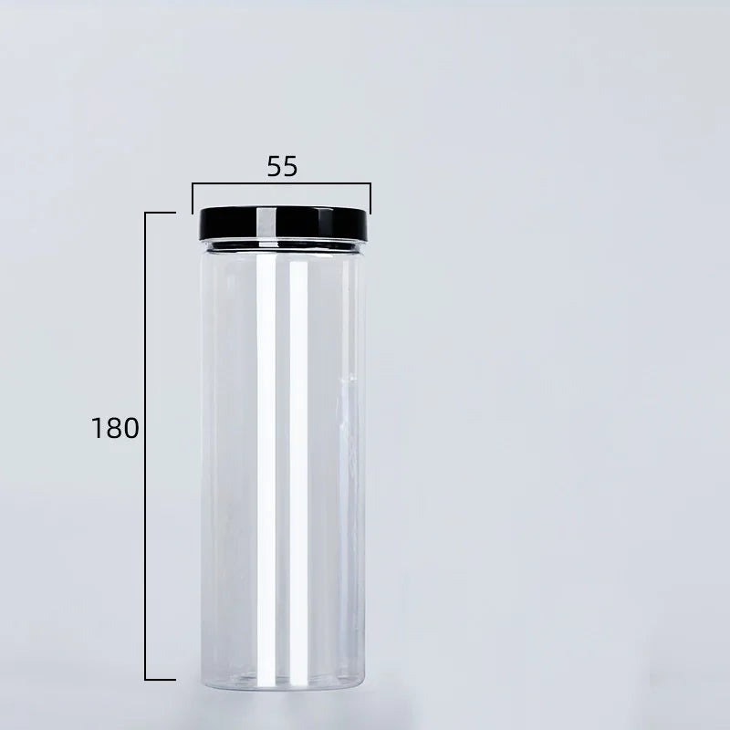 Clear Sealed Can With Lid Food Smell Odor Proof Storage Packaging Bottle Coffee Beans Seasoning Container Kitchen Accessories Oasis Select black-380ml China