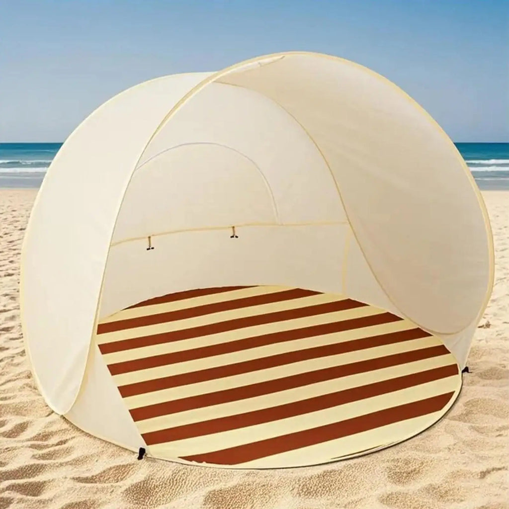 Outdoor Portable Camping One Click Open 3-4 People Tent Large Space Sunshade Beach Sun Shelter Tent Garden Beach Tent Reusable Oasis Select