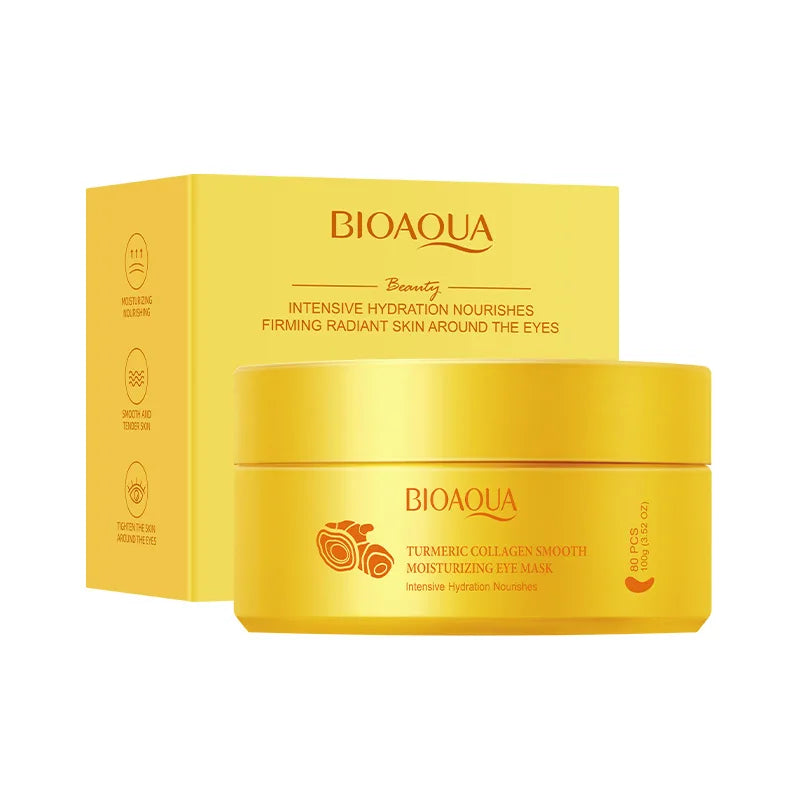 Bioaoua Collagen Eye Patches 80 Pcs – Hydrating & Brightening Eye Mask Patches Oasis Select WHITE