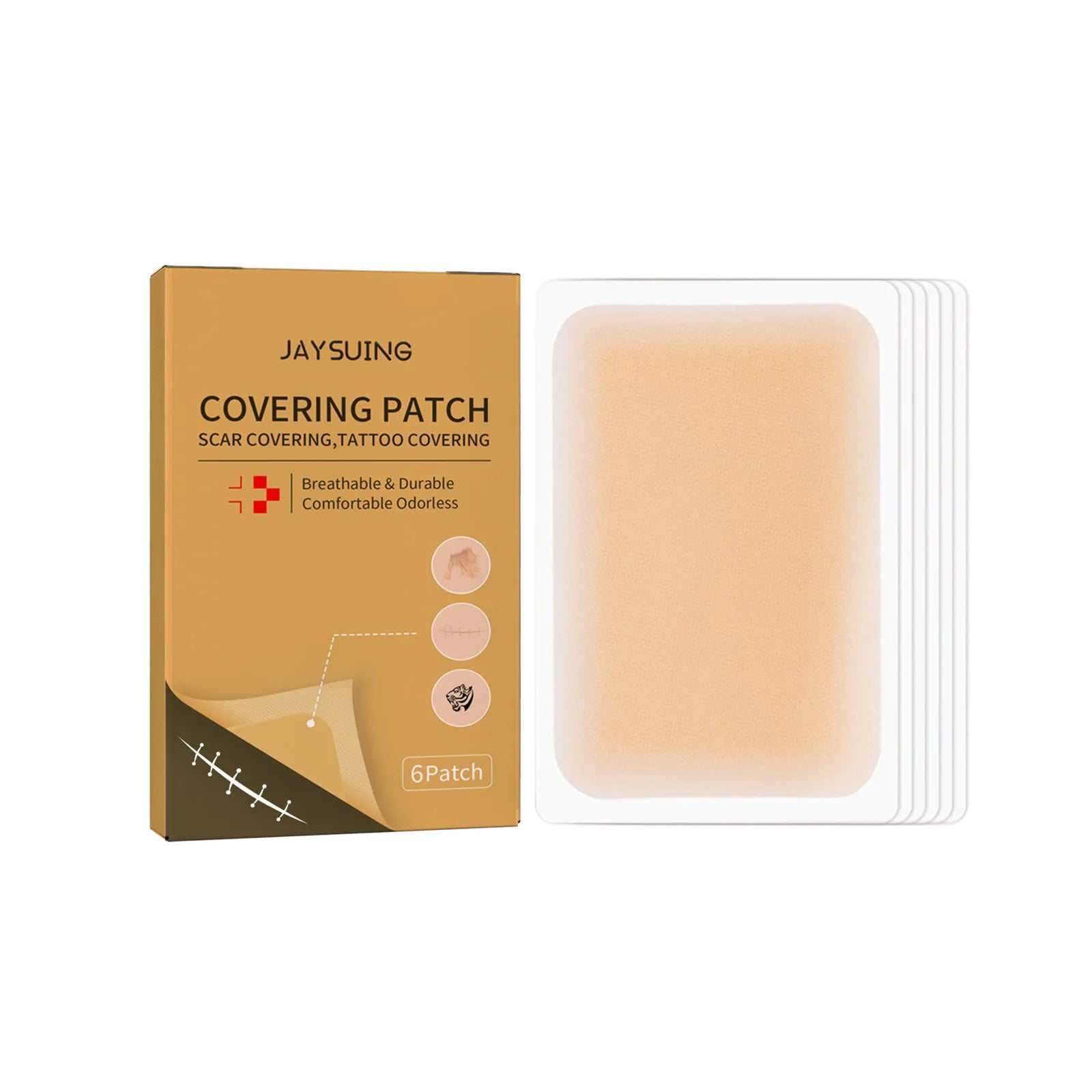 Jaysuing Concealer Patches – Waterproof Tattoo & Scar Cover 6pc