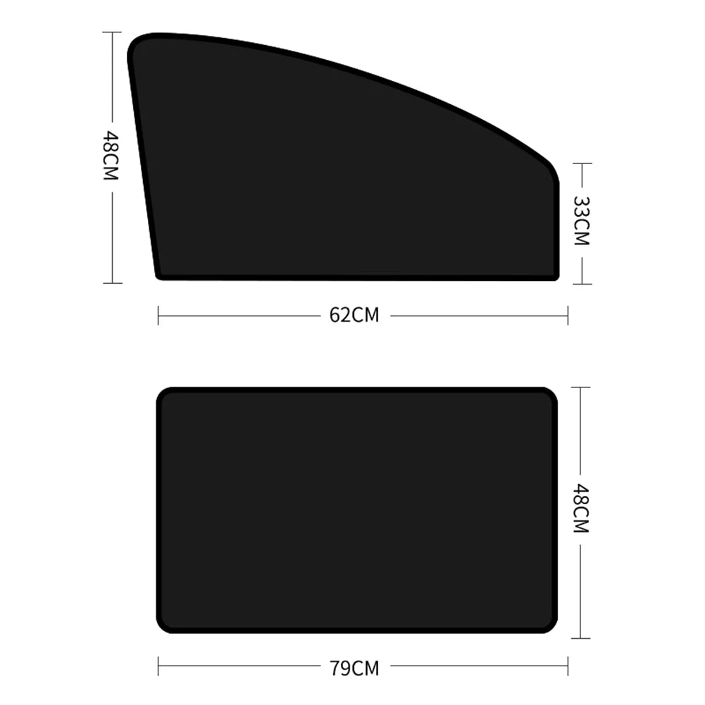 VODOOL Magnetic Car Window Sunshade Curtains – Front & Rear Car Window Sunshade Oasis Select