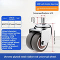 4PCS Casters Wheels 2 inch Heavy Duty Swivel Soft Rubber Roller with Brake for Platform Trolley Furniture Wheels Oasis Select 4pcs 2inch C