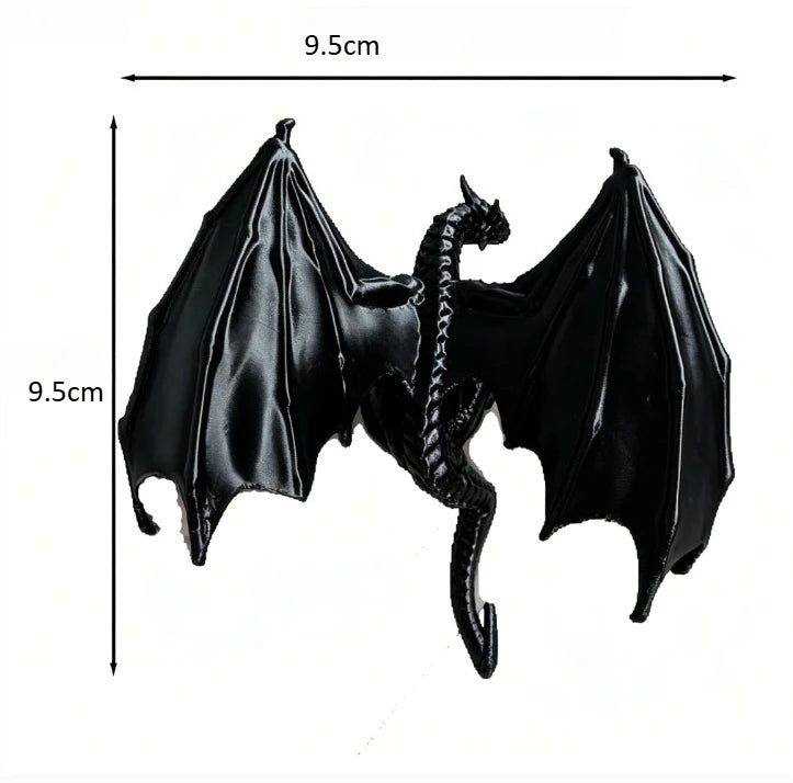 3D Printed Fantasy Climbing Dragon Figurine Dragon Monitor Desk Edge Ornaments Computer Screen Decor Sculpture Decorations Gifts Oasis Select Fei Long Black