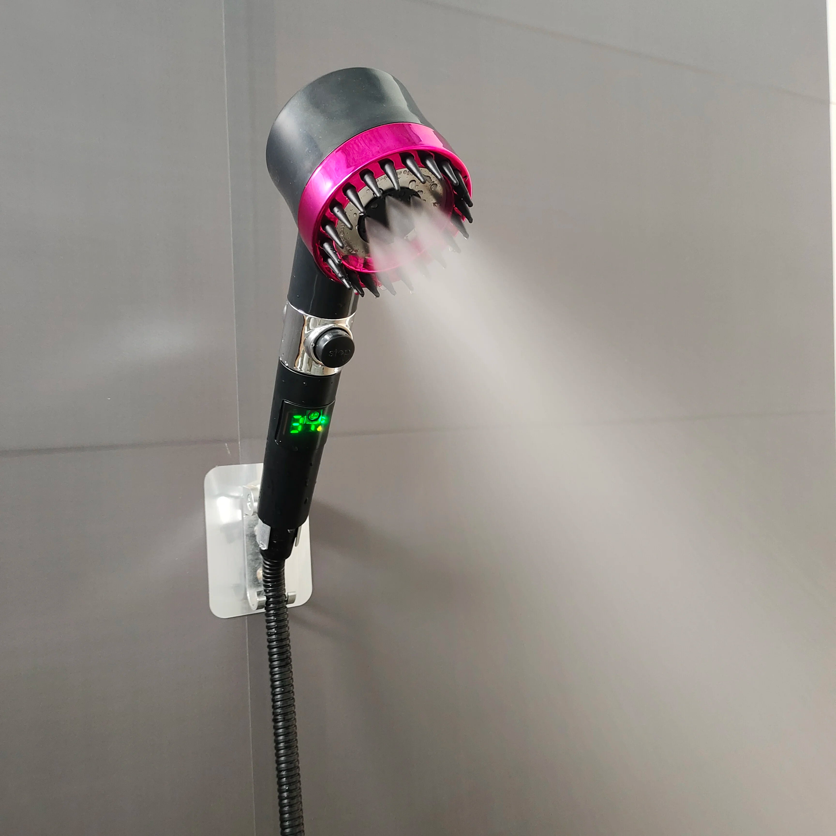 3 Modes Temperature Display Large Shower Head High Pressure Portable Filter Rainfall Faucet Tap Bathroom Innovative Accessories Oasis Select
