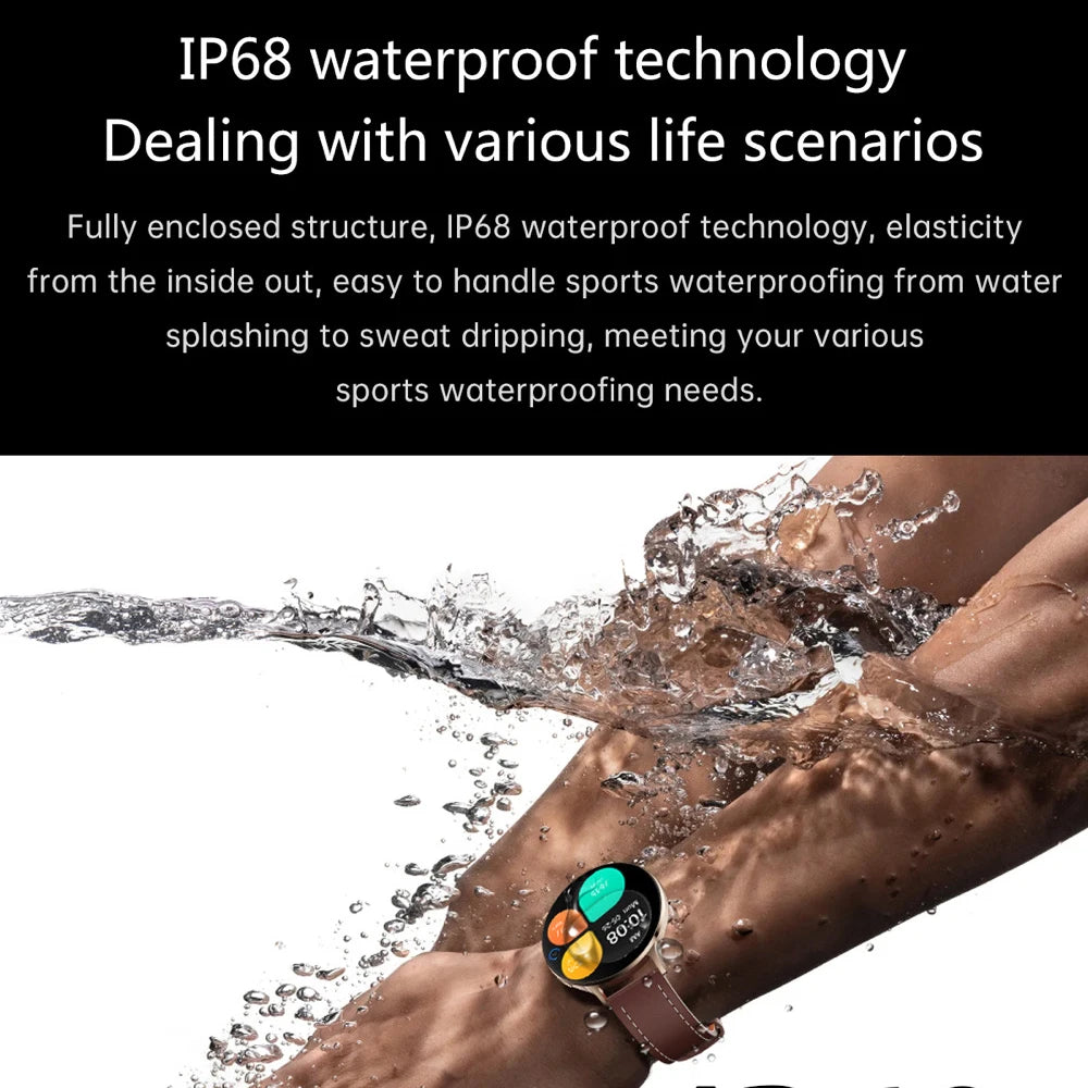 BT Call Smartwatch 1.75 Inch AMOLED Screen 6.9mm Ultra Thin Body Smart Watches Women Heartrate 3D Dynamic Dial Sports Lady Music Oasis Select