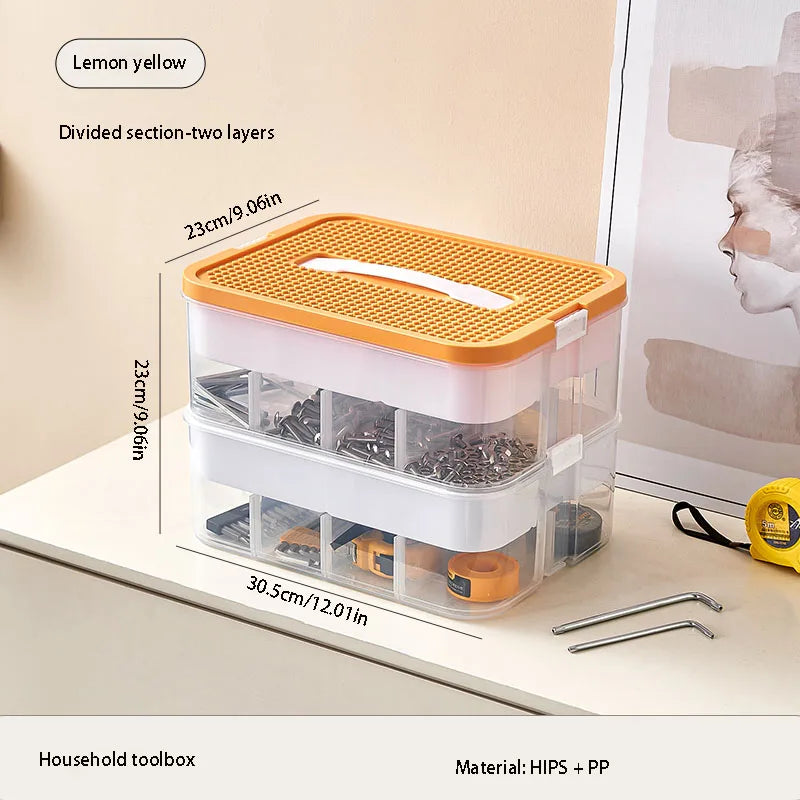 Tool storage box, large-capacity hardware parts storage box, designed for organizing and sorting tools and parts Oasis Select H