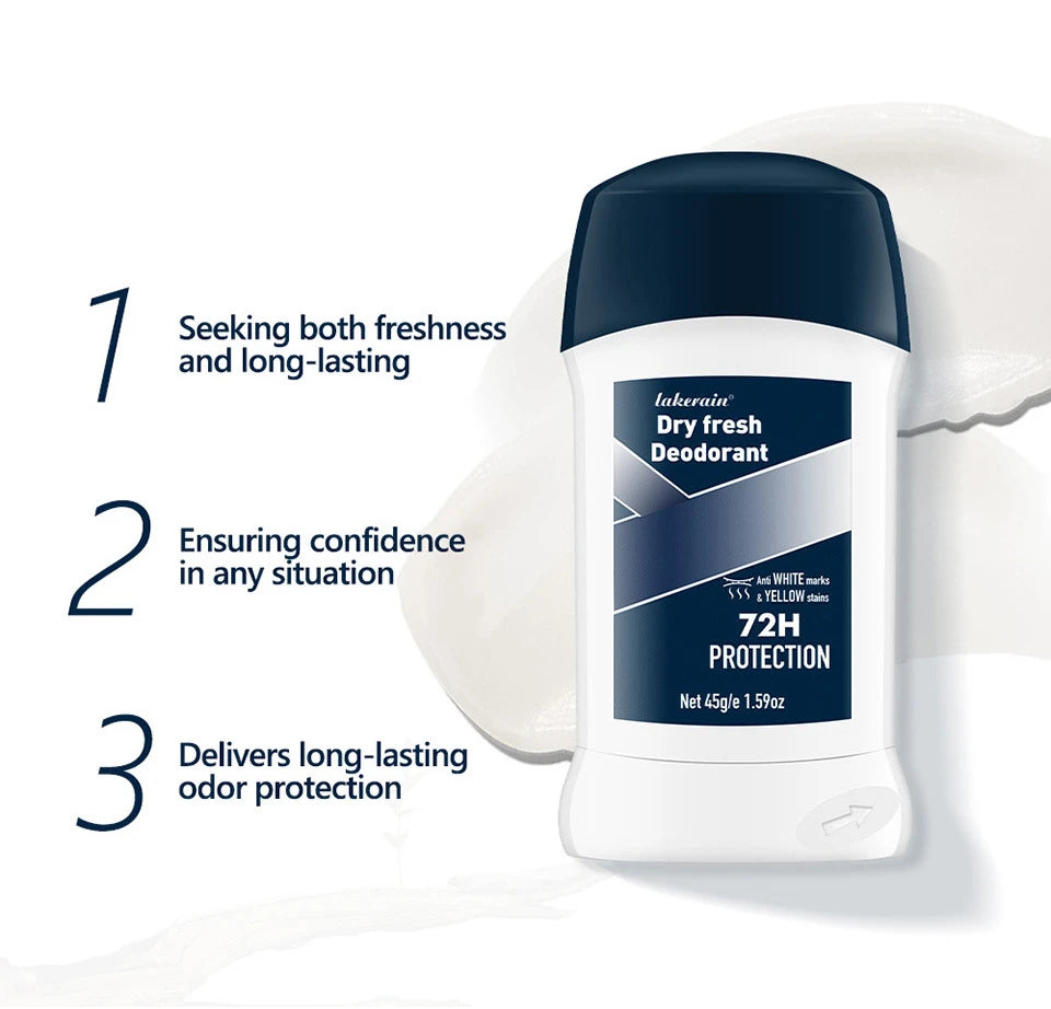 45g Men's Antiperspirant Deodorant Cream Underarm Odor Removal Woody Musk 72H Long Lasting Oasis Select