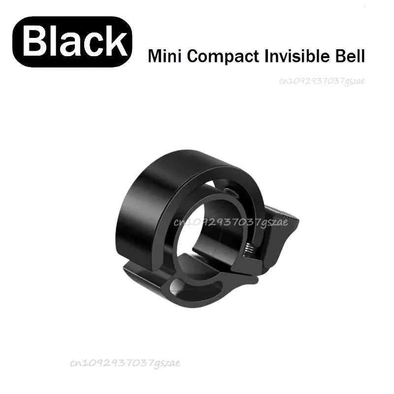 Invisible Alloy Bicycle Bell Loud Clear Sound Warning Alarm Universal Handlebar Bike Ring for Road Cycling Safety Accessories Oasis Select 1PCS-BLACK