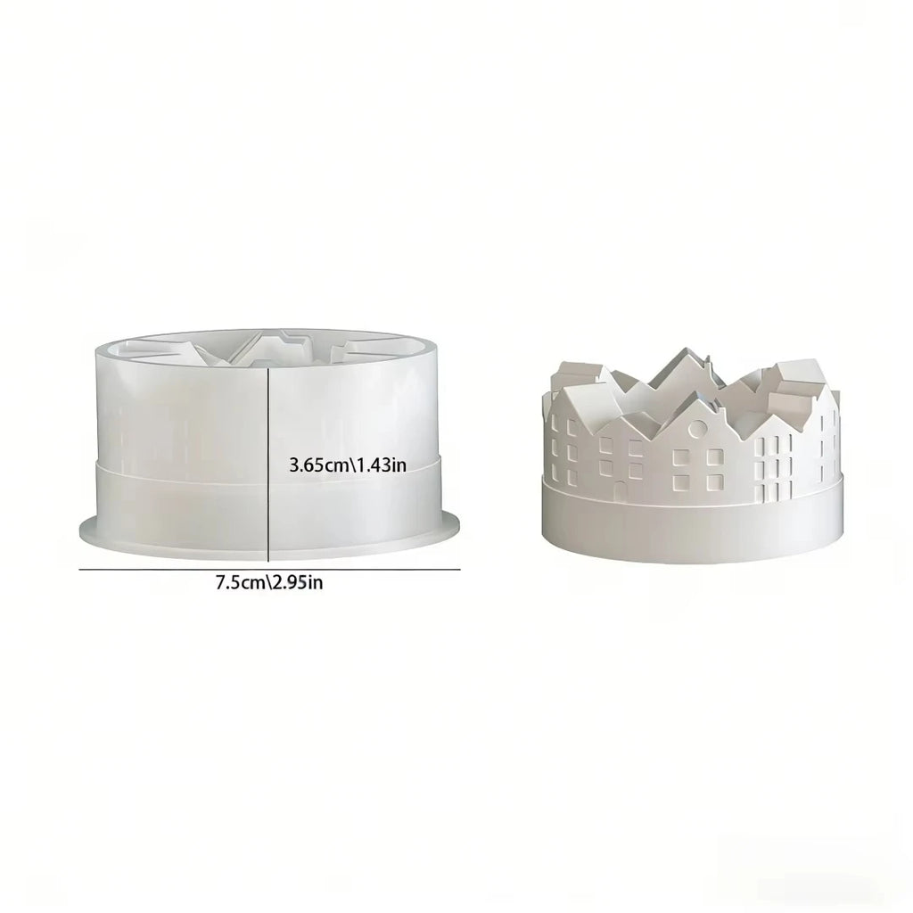DIY Home Decor Round Candle Holder Silicone Mold Love Ring House Flowerpot Making Plaster Resin Molds Storage Container Casting Oasis Select A