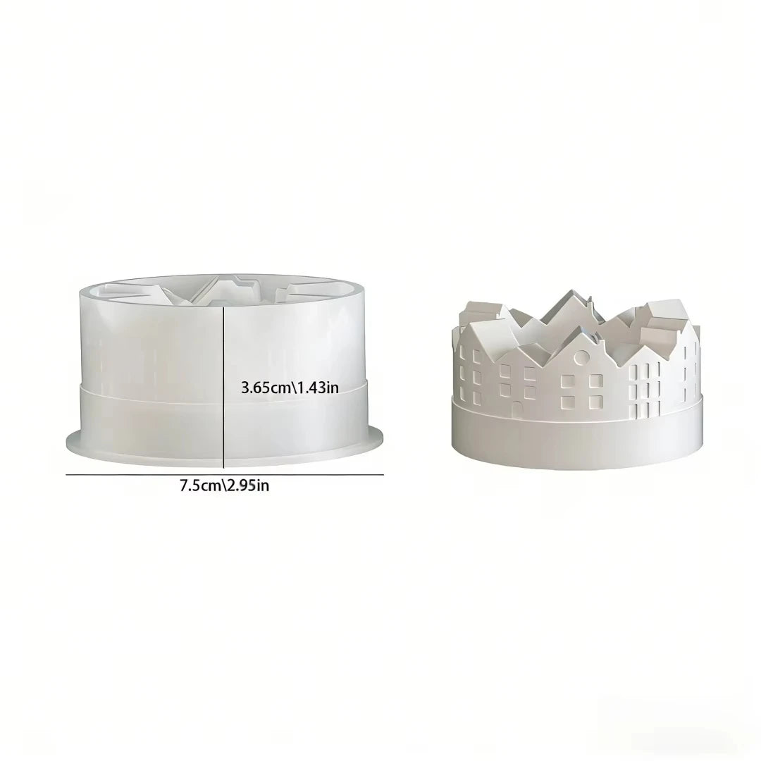 DIY Home Decor Round Candle Holder Silicone Mold Love Ring House Flowerpot Making Plaster Resin Molds Storage Container Casting Oasis Select A