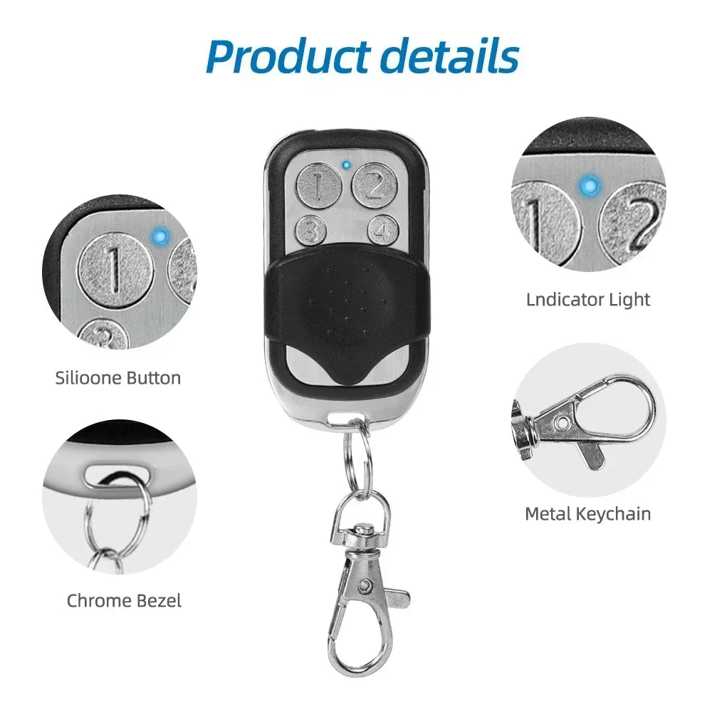 1-50pcs 433MHz Remote Control Universal Garage Remote 4 Buttons Duplicator Controller Replacement Wireless Car Keys for Garage Oasis Select