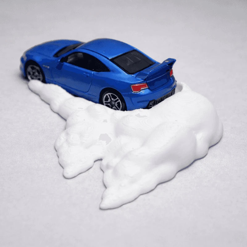 1:64Car Exhaust Smoke Cloud Scene Accessory Unpainted Diy Smoke Diorama Base Ornament for Model Car Hobby Smoke Effect Accessory Oasis Select