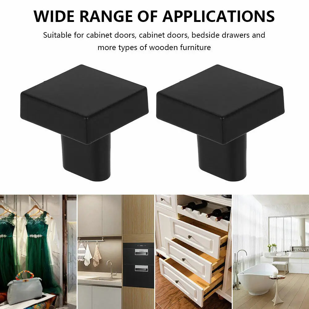 Nordic Fresh Square Cabinet Knobs Black, Gold, Silver Cupboard Drawer Knob Handles Pulls Furniture Home Decor DIY Door Handle Oasis Select