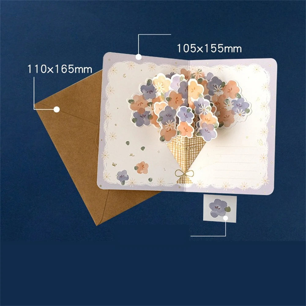 3D Pop-Up Floral Greeting Card | Valentine's & Mother's Day