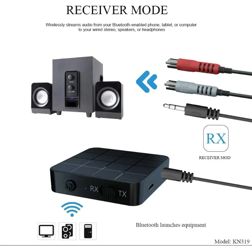 Wireless transmitter audio Bluetooth5.0 kn321 Adapter Audio receiver for Tv Computer Projection Earphone Amplifier Speaker Oasis Select