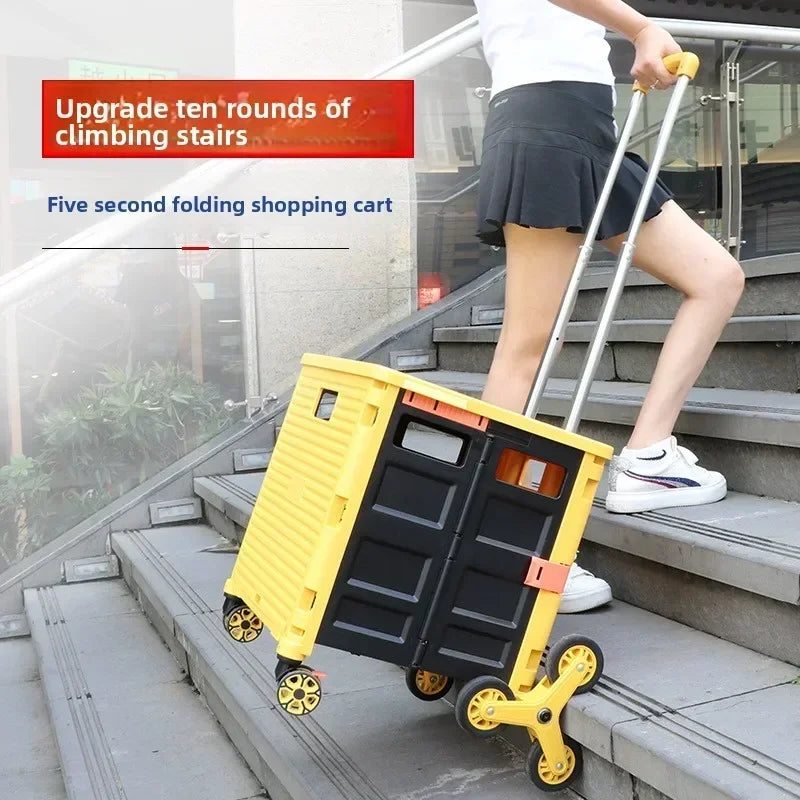 Outdoor folding shopping cart, small pull cart, shopping cart, climbing cart, home shopping storage cart Oasis Select