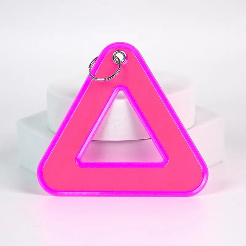Triangle Reflective Safety Pendant for Student Backpack, High Visibility Reflective Tag for Night Walking Cycling Oasis Select