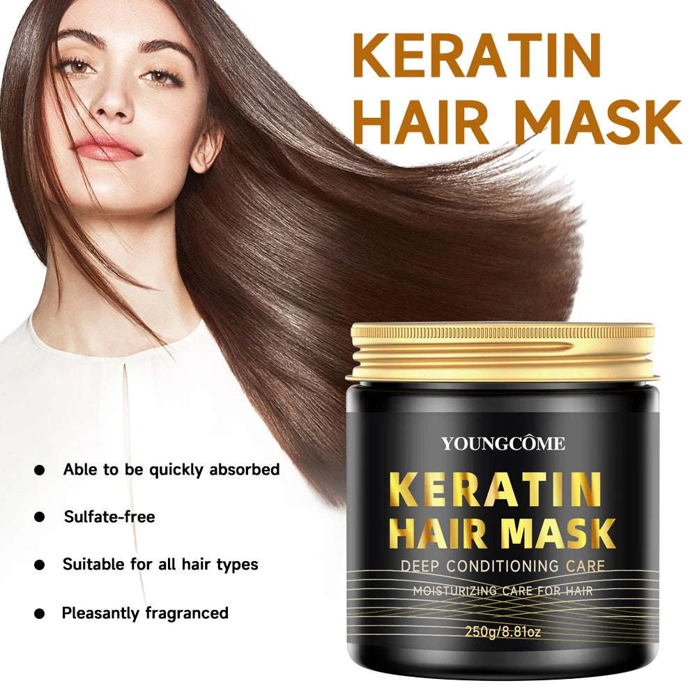 Collagen Keratin Hair Mask – Deep Moisture & Frizz Control 250g Keratin Hair Mask Oasis Select