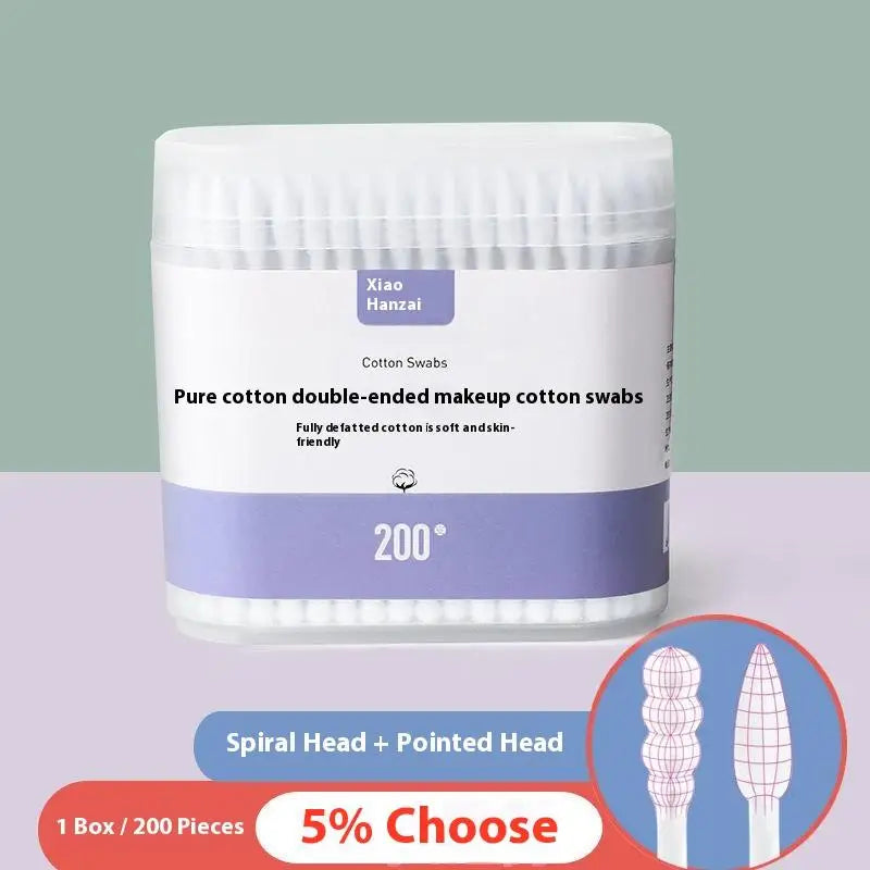 100/200Pcs Double Head Multi-purpose Fluorescent Agent Free Cleaning Tampons Cotton Buds Baby Nursing Supplies Baby Cotton Swab Oasis Select 200PCS White