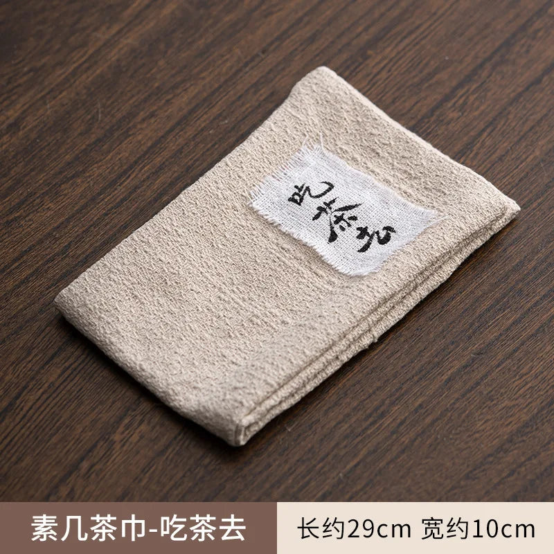 Absorbent Cotton Linen Tea Towel Tea Cloth Home Chinese Creative Tea Mat Tablecloth Tea Table Cloth Tea Mat Tea Ceremony Oasis Select Towel - Go for Tea