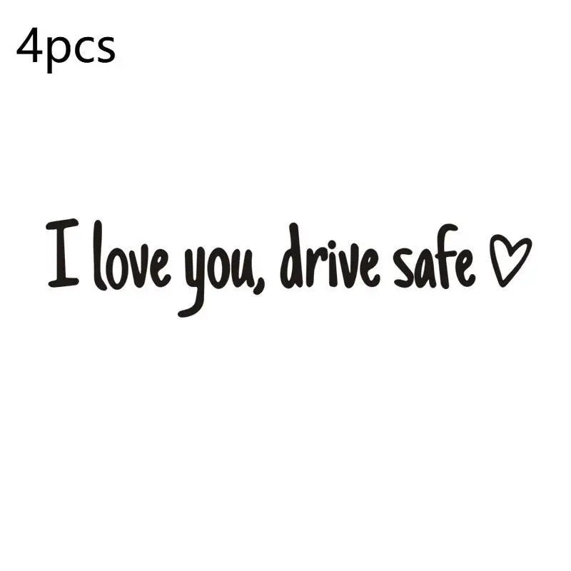 Drive Safe I Love You Rearview Mirror Decal - Waterproof Vinyl Car Mirror Sticker - Driving Safety Reminder Adhesive Oasis Select A3