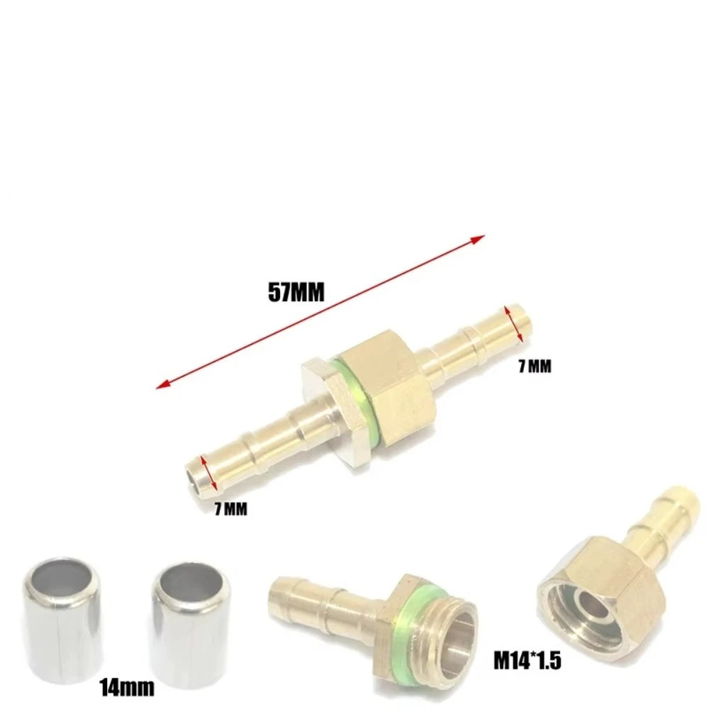 Brass Sprayer Hose Connector High Pressure Spraying Pipe Repair Brass Hose Repair Connector Garden Spraying 6.5/7.2/8/8.5mm Oasis Select