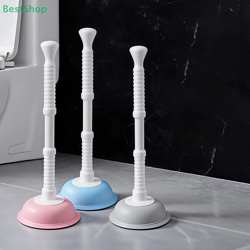 Silicone Vacuum Toilet Plunger | High-Pressure Drain Unblocker