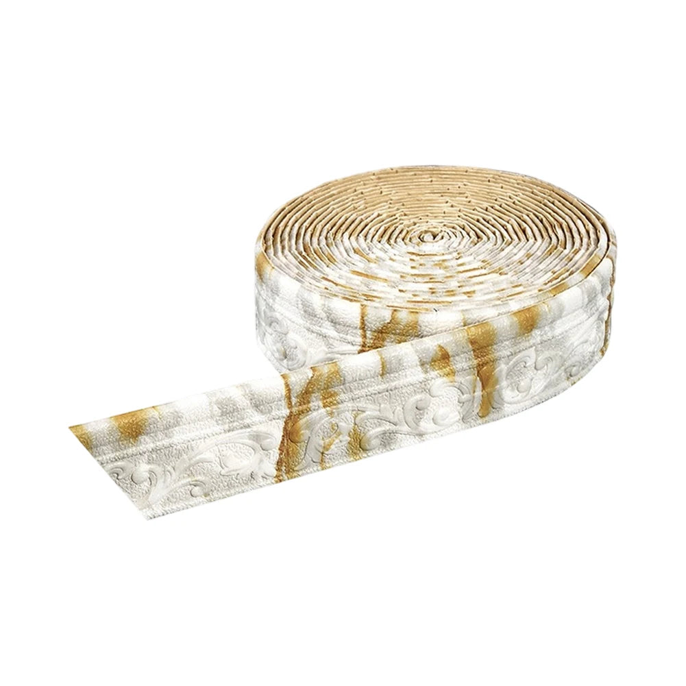 10m 3D Self-Adhesive Wall Trim Skirting Border | Waterproof Wall Border Trim Oasis Select Stone texture
