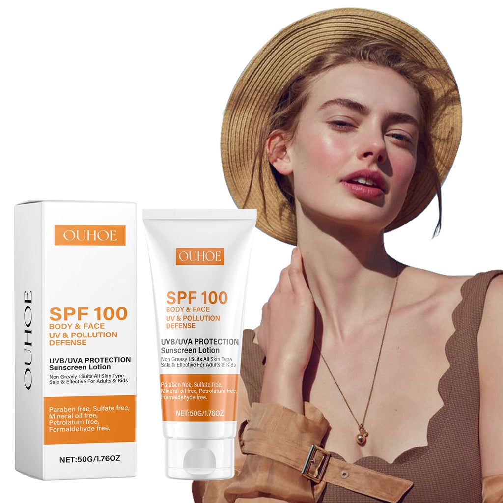 SPF 100+ Face & Body Sunscreen – Non-Greasy UVA/UVB Cream Facial Sunscreen Oasis Select