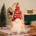 Christmas Decoration Items American Country Knitted Ribbon Light Faceless Doll Creative Glowing Rudolph Dwarf Oasis Select Red with Light